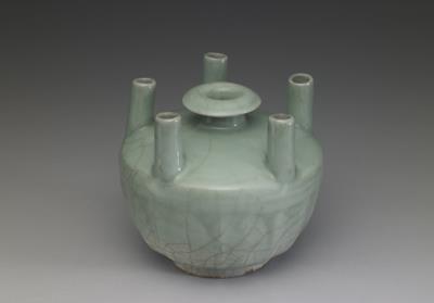 图片[2]-Vase with five tubular protrusions in celadon glaze, Longquan ware, Southern Song dynasty, 13th century-China Archive